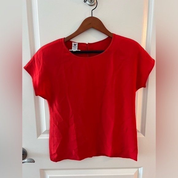 Emanuel Ungaro Parallele Paris Red Blouse - Picture 3 of 11